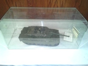 Army Tank Model in enclosed plexiglass case.
