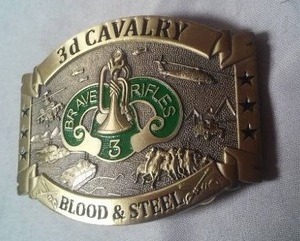 Cavalry Blood & Steel Belt Buckle, New.