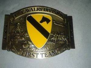 1st Cavalry Division First Team Belt Buckle. NEW