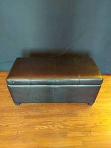 Leather Storage Bench