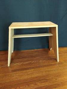 Wood footstool, bench or end table