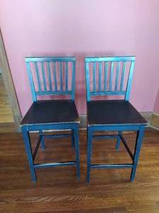 Pair of Black Barstools