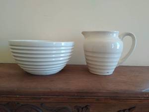 Pottery Bowl and Pitcher