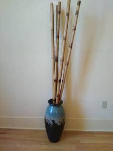 Large Planter with Bamboo