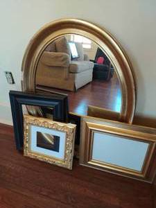 Oval Mirror with Three Frames