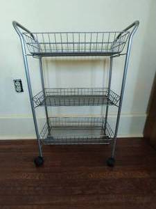 Metal Cart on Wheels