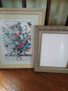 Framed Floral Print with Extra Frame