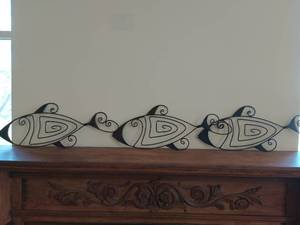 Three Metal Fish Wall art