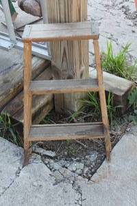 lot 750 image: All American Ladder Wood 2 Step Ladder W302-4