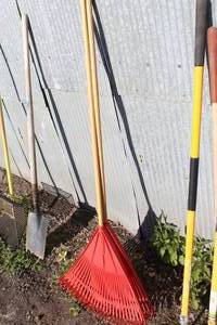 lot 787 image: Lot of (2) Plastic Leaf Rakes 24W