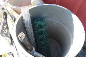 lot 800 image: Lot of (6) Rolls of Fencing, Screen  - Metal Mesh Fencing (x5), Garden Zone Galvanized Hardware Cloth 5x24x14 (x1)