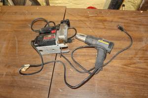 lot 892 image: Lot of (2) Power Tools  - Sears Craftsman Auto Scroller Saw, Wagner Heat Gun