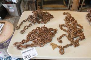 lot 906 image: Lot of (3) Chain with Hook Ends