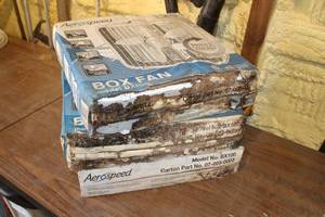 lot 957 image: Lot of (3) Aerospeed 20 Box Fans BX100 (new)