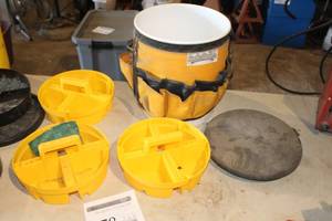 lot 978 image: Tool Bucket with Bucket Buddy Tool Pouch and Plastic Organizer Trays