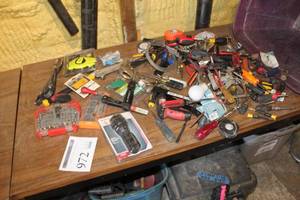 lot 972 image: Hand Tools  with Nutdriver Set, HDX Bit Set, Flashlight, Snips, Hammers, Screwdrivers, Misc. Hand Tools