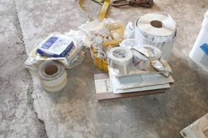 lot 1042 image: Lot of Misc. Housewares  - Foil Tape, Toilet Bowl Ring, End Caps, Misc.