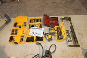 lot 1048 image: Lot of (Approximately 10) Hand Tools  - Drill Bit Sets, Saw Blades