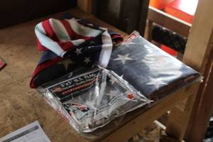 lot 1097 image: Lot of (5) U.S.A Flags