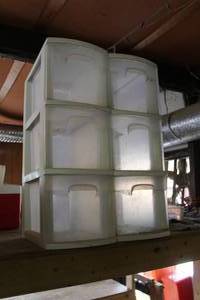 lot 1109 image: Lot of (2) Plastic Storage Cabinet 3-drawer