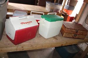 lot 1108 image: Picnic Basket  with Personal Coolers (x2)