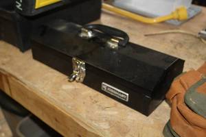 lot 1191 image: Jobsmart Metal Tool Box Black 15Lx6Wx 3-12H