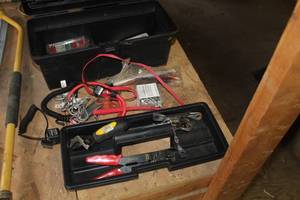 lot 1192 image: Tool Box 16Lx7Wx 7-12H  with Misc Tools