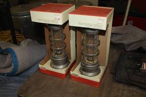 lot 1195 image: Lot of (2) Restore & Restyle Hearth Collection Oil Lanterns (in box)