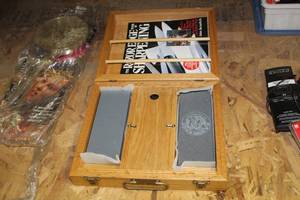 lot 1864 image: Knife Sharpening Kit  with Wood Case