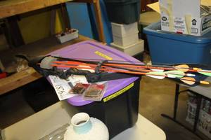 lot 1877 image: Bear Archery lil Brave 2 Bow and Arrows  with Extra Tips