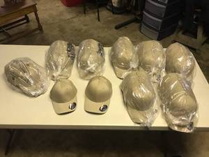 lot 1919 image: Lot of (96) Yupoong Flex Fit Baseball Caps Tan (all new)