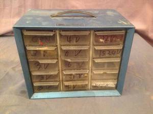 lot 68 image: Storage Organizer Full of Small Bulbs