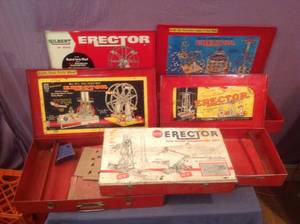 lot 79 image: Erector Set Metal Boxes