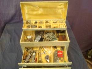 lot 179 image: Jewelry Case Full of Interesting Items