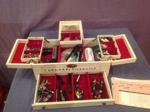 lot 193 image: Jewelry Case Full of Turntable Repair Supplies