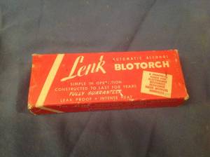 lot 197 image: Lenk Vintage Blotorch