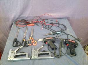 lot 210 image: Soldering Guns, Staplers, Large Scissors