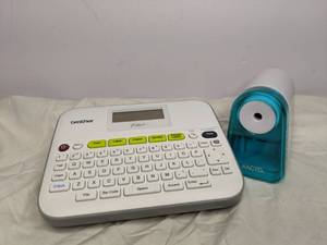lot 680 image: Brother P-Touch Desktop Label Maker & Pencil Sharpener