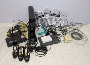 lot 689 image: Ethernet Cables, Routers, Remotes, etc.