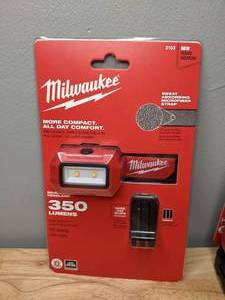 lot 7 image: Brand New Milwaukee 35 Magnetic Tape Measure, Head Lamp & High Impact Fog Free Lenses