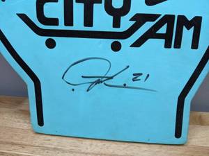lot 19 image: Ladainian Tomlinson Autographed Nike City Jam Foam Fingers NFL Football Chargers