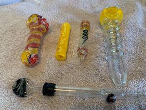 Glass Pipe Lot for Tobacco Use Only New