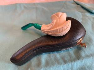 VINTAGE MEERSCHAUM ESTATE TOBACCO SMOKING PIPE AND CASE