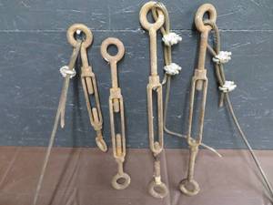 SET OF 4 VINTAGE TURNBUCKLES