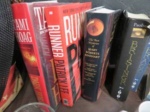 LOT OF BOOKS, TOTE, AND COFFEE MUGS