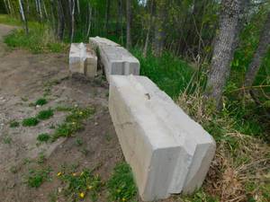 (4) Concrete Bin  Barrier Blocks