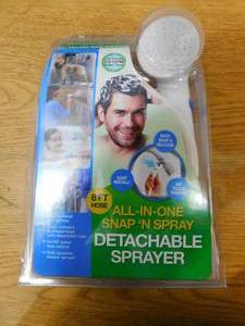 1-Spray 3 in. Single Wall Mount Low Flow Handheld Shower Head in Chrome & White by RINSE ACE