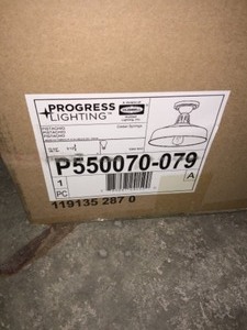 PROGRESS LIGHTING CEDAR SPRINGS COLLECTION 1-LIGHT PISTACHIO FARMHOUSE OUTDOOR SEMI-FLUSH MOUNT LIGHT. SEE PICTURES