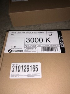 LITHONIA LIGHTING 8 IN. 3000K NEW CONSTRUCTION OR REMODEL IC RATED OR NON-IC RATED CANLESS RECESSED INTEGRATED LED KIT. SEE PICTURES