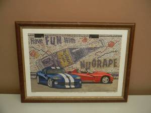 DANA FORRESTER SIGNED AND NUMBERED 36 OF 700 VIPER PROFESSIONALLY FRAMED ART - AWESOME PIECE - APPROX 20 BY 15 - SEE PICTURES
